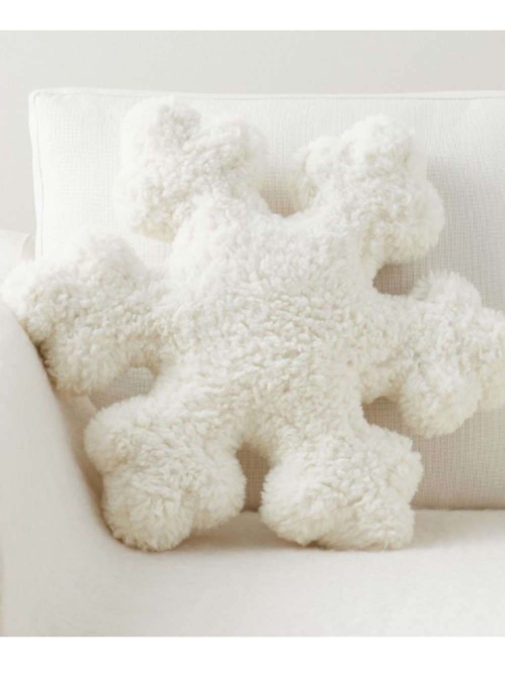 Pottery Barn Sherpa Snowflake Pillow
